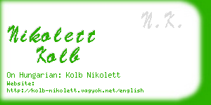 nikolett kolb business card